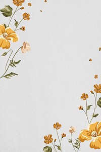 Yellow flower on a gray background with copy space vector