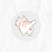 Cute cat story highlights icon for social media vector