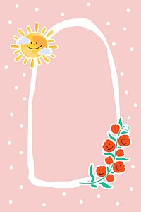 Cute summer decorated frame vector