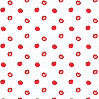 Cute red tomato pattern background