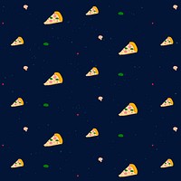 Vector seamless pizza pattern background