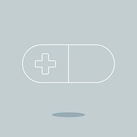 Medicine capsule icon vector