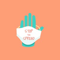 Stop the spread during coronavirus pandemic element vector
