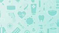 Clean medical patterned background vector