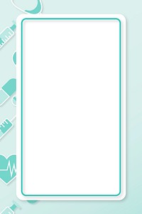 Clean medical background with frame vector