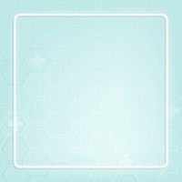 Clean medical background with frame vector