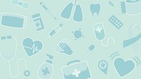 Clean medical patterned background vector