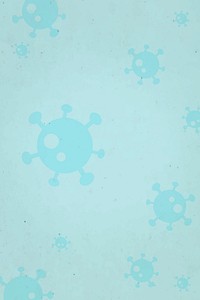 Blue coronavirus patterned background vector