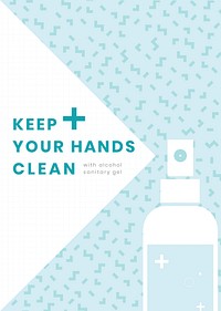 Keep your hands clean coronavirus awareness message vector