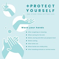 Protect yourself and others coronavirus awareness message vector