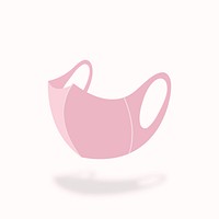 Pink face mask element vector vector