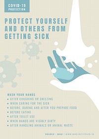 Protect yourself and others from getting sicktemplate vector