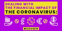 Financial impact of coronavirus template vector