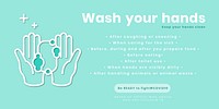 Wash your hands, be ready to fight covid-19 template vector