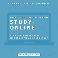 Study-online get access to the best live education template vector 