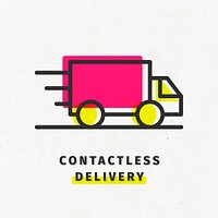 Contactless delivery during covid-19 outbreak vector