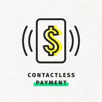 Contactless payment during covid-19 outbreak vector 