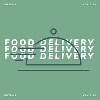 Food delivery social template vector