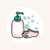 Wash your hands frequently to prevent coronavirus pandemic icon illustration