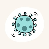 Coronavirus cell icon illustration