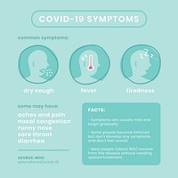 COVID-19 symptoms social template source WHO vector