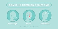COVID-19 symptoms social template source WHO vector