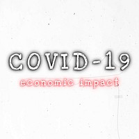 Covid-19 economic impact neon sign vector