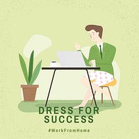 Dress for success covid-9 awareness vector