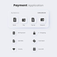 Online payment application vector 