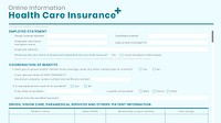 Health care insurance online information vector