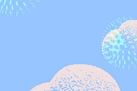 Blue coronavirus patterned background
