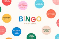 Self quarantine social media story bingo challenge vector