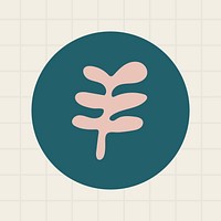 Minimal leaf doodle social story highlight design resource vector