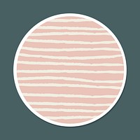 Minimal striped doodle social story highlight sticker vector