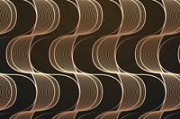 Seamless golden wave abstract patterned background design resource vector