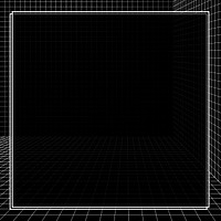 3D grid patterned frame vector