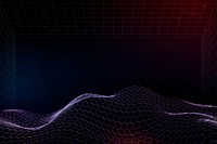 Purple 3D abstract wave pattern background vector