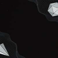 Gray geometric shapes on black background