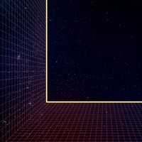 3D wireframe grid room background