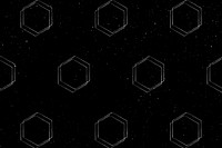 Seamless 3D hexagonal pattern on a black background vector 