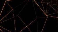 Copper icosahedron pattern on a black background