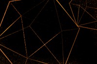 Copper icosahedron pattern on a black background