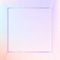 Psd 3D pastel grid patterned frame