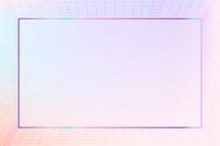 Psd 3D pastel grid patterned frame copy space