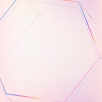 Pink geometric hexagonal prism psd 