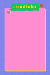 Pink and purple youthday background vector