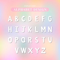 Display font alphabet set vector