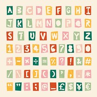 Vector Symbols, Alphabet, Numbers font lettering