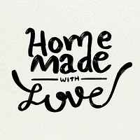 Text homemade with Love typography vector