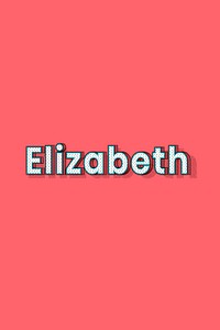 Elizabeth vector halftone word typography